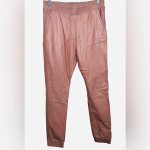 One Teaspoon Pink Women’s Leather Joggers Pants, Small 
100% Leather. NWT